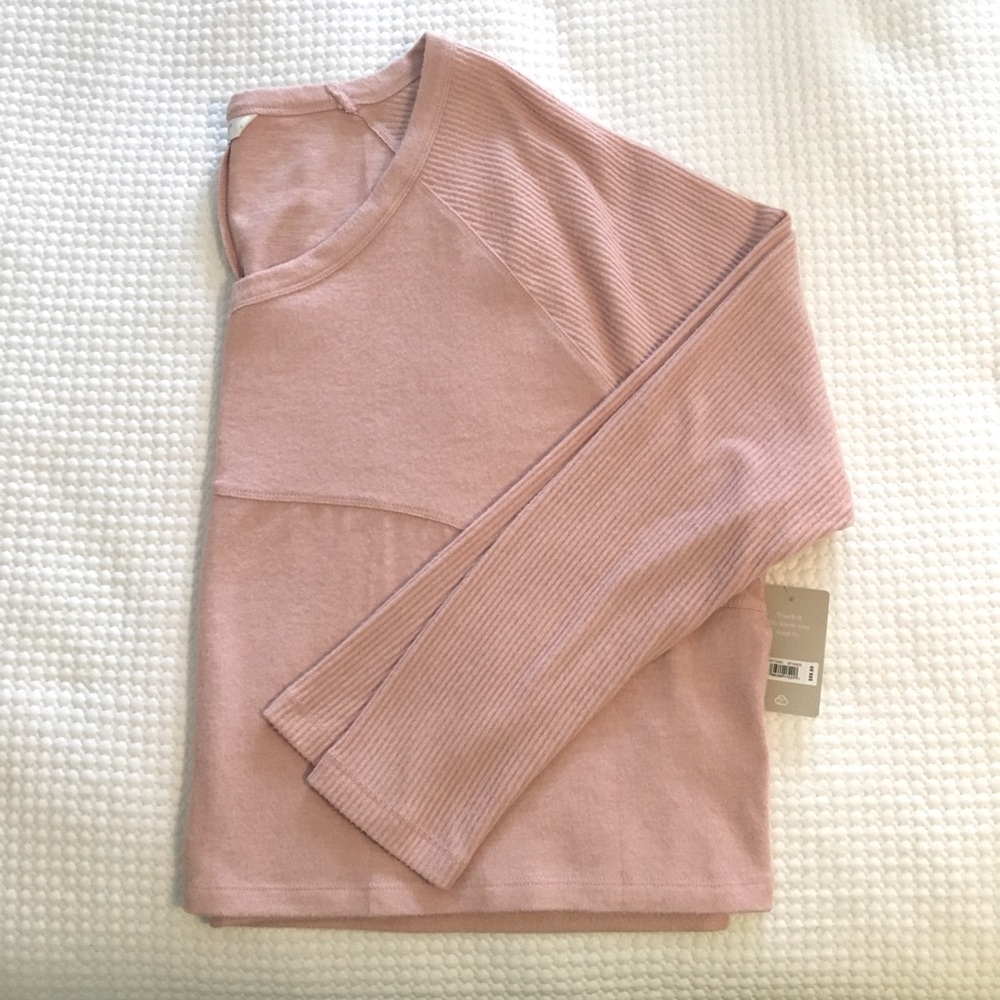 NWT Lucky Brand Size Large Long Sleeve Top Pink